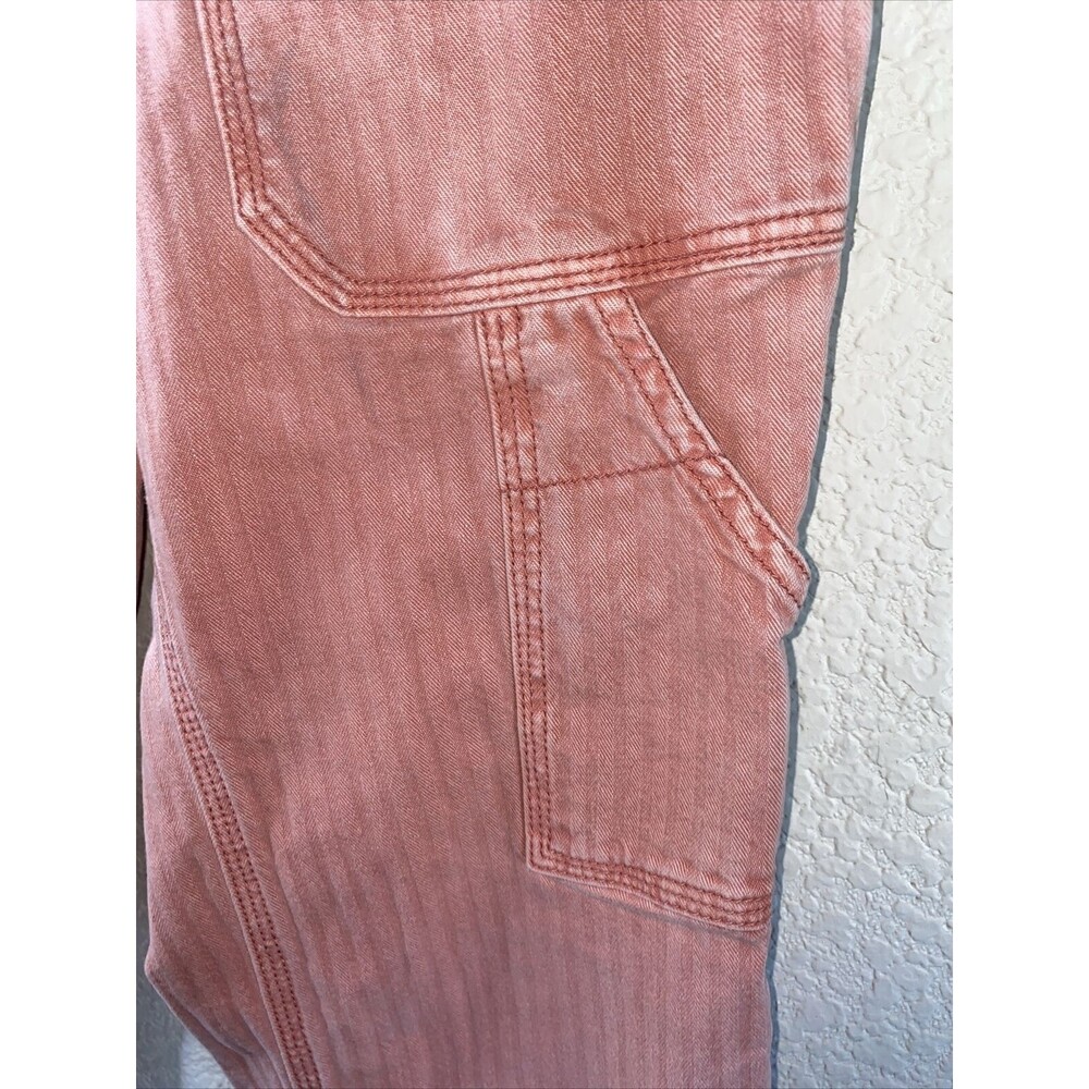 Anthropologie Pilcro pink jeans Cargo Crop carpenter Stretch 25 lagen cottage - Picture 3 of 11